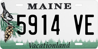 ME license plate 5914VE