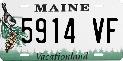 ME license plate 5914VF
