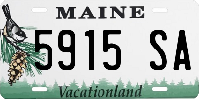 ME license plate 5915SA