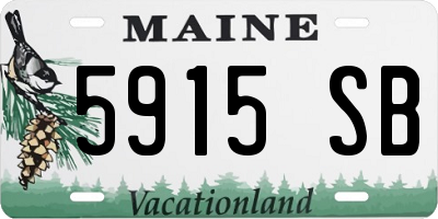 ME license plate 5915SB