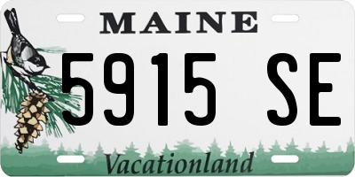 ME license plate 5915SE