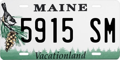 ME license plate 5915SM