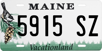 ME license plate 5915SZ