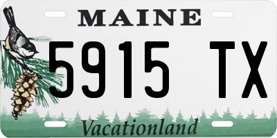 ME license plate 5915TX