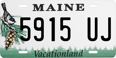 ME license plate 5915UJ