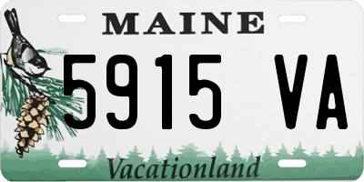 ME license plate 5915VA