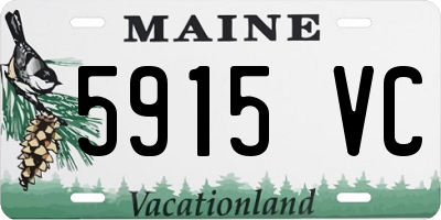 ME license plate 5915VC