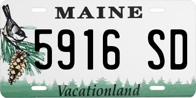 ME license plate 5916SD