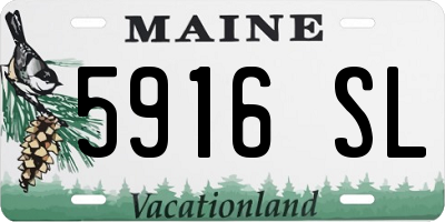 ME license plate 5916SL