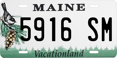 ME license plate 5916SM