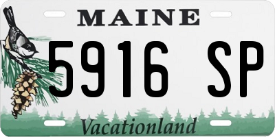 ME license plate 5916SP