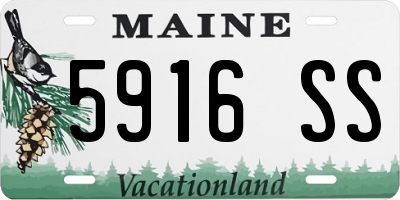 ME license plate 5916SS