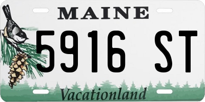 ME license plate 5916ST