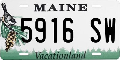 ME license plate 5916SW