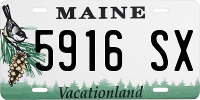 ME license plate 5916SX