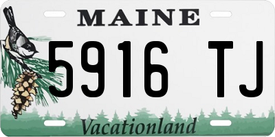 ME license plate 5916TJ