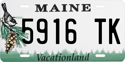 ME license plate 5916TK