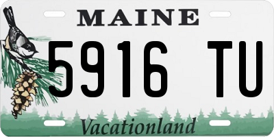 ME license plate 5916TU
