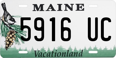 ME license plate 5916UC
