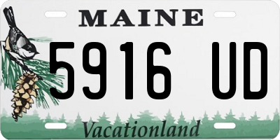 ME license plate 5916UD