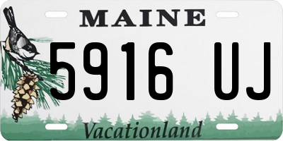 ME license plate 5916UJ