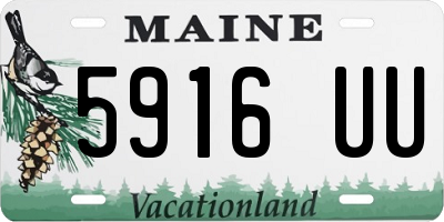 ME license plate 5916UU