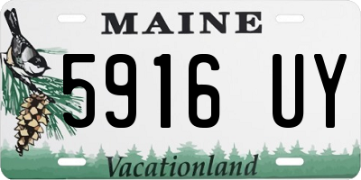 ME license plate 5916UY