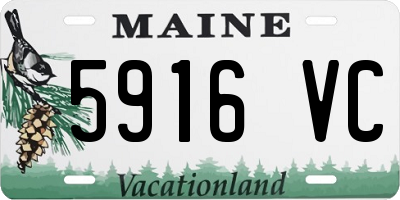 ME license plate 5916VC