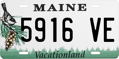 ME license plate 5916VE