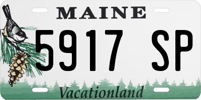 ME license plate 5917SP