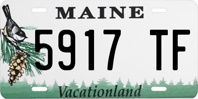 ME license plate 5917TF