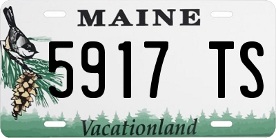ME license plate 5917TS