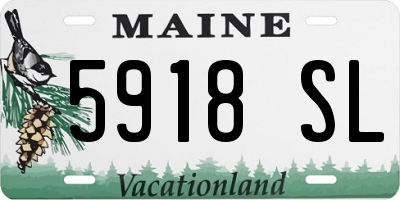 ME license plate 5918SL
