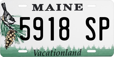 ME license plate 5918SP