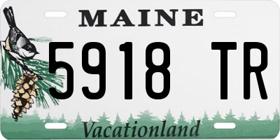 ME license plate 5918TR
