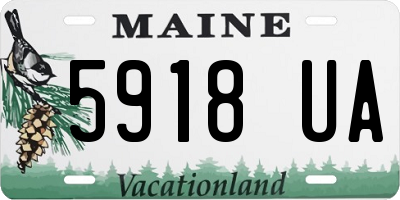 ME license plate 5918UA