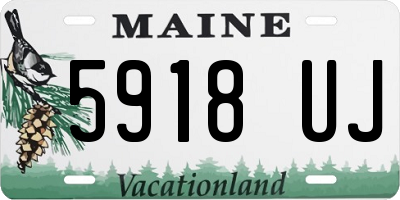 ME license plate 5918UJ
