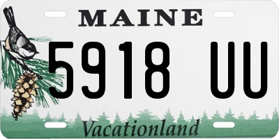 ME license plate 5918UU