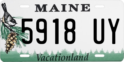 ME license plate 5918UY