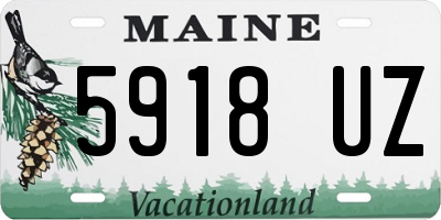 ME license plate 5918UZ