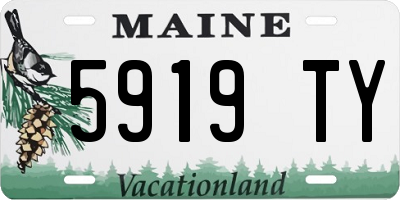 ME license plate 5919TY