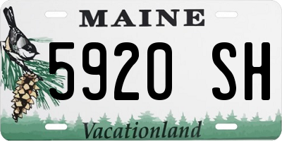 ME license plate 5920SH