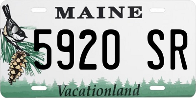 ME license plate 5920SR