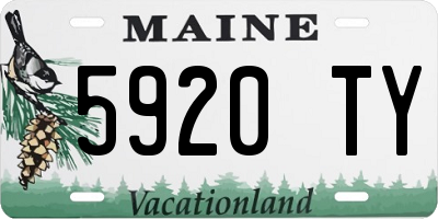 ME license plate 5920TY