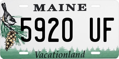 ME license plate 5920UF