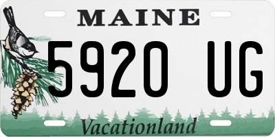 ME license plate 5920UG