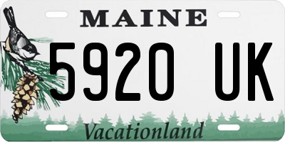 ME license plate 5920UK