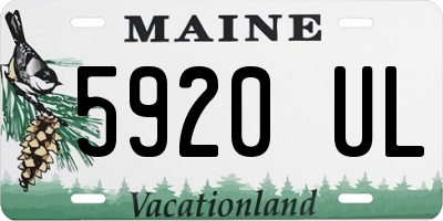 ME license plate 5920UL