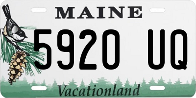 ME license plate 5920UQ