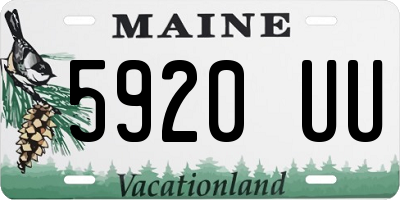 ME license plate 5920UU